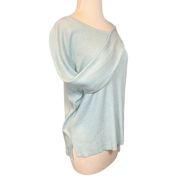 BP. Light Blue Size Small Ribbed Long Sleeve Scoop Neck Top Soft Light Wight - Picture 6 of 12
